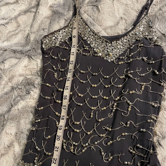 Vintage Beaded sequin embroidered top with adjustable straps , size S-M - Picture 5 of 12